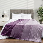 PAVILIA Flannel Fleece Ombre Throw Blanket for Couch | Super Soft Cozy Microfiber Sofa Blanket | Gradient Decorative Accent Throw, Twin Size Blanket | All Season, 60x80 Inches Purple Lavender