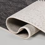JONATHAN Y Geometric Organic Shapes Indoor Outdoor Area Rug 4X6 Cream/Black, Zia Modern for Backyard, Patio, Porch, Easy-Cleaning, High Traffic, Pet-Friendly, Non-Shedding (TSN306A-4)