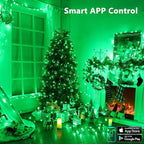Brizled Smart Christmas Lights, 66FT 200 LED Color Changing Christmas Tree Lights App & Voice Control, Dimmable Red & Green WiFi Xmas String Light Music Sync for Indoor Outdoor Xmas Tree Wedding Party