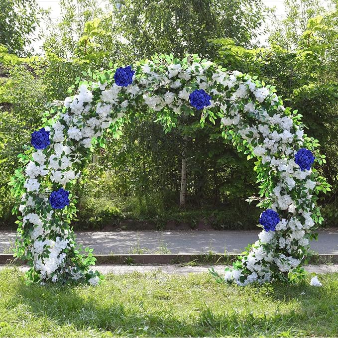 AVIVIHO 65Pcs Royal Blue Flowers Hydrangea Artificial Flowers Bulk Realistic Fake Hydrangeas Silk Flowers with Stems for Home,Weddings,Party,Table Centerpieces,Father's Day,Baby Shower Decor