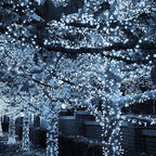Dazzle Bright 164 FT 500 LED Christmas String Lights, Waterproof Green Wire String Lights with 8 Modes, Outdoor Christmas Decorations for Indoor Garden Party Yard Decor (White)