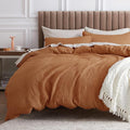 Bedsure Cotton Duvet Cover Queen - 100% Cotton Waffle Weave Hazel Duvet Cover Queen Size, GentleSoft™ and Breathable Bedding Set for All Season, 3 Pieces, 90"x90"