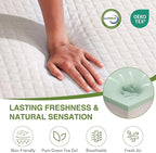 EGOHOME 12 Inch Queen Mattress, Memory Foam Mattress in a Box with Cooling Green Tea Gel, Relieve Pressure with Medium Support, CertiPUR-US Certified, 80''L x 60''W, White