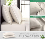 California King Sheets by Pure Bamboo, Genuine 100% Organic Viscose Derived from Bamboo Bed Sheet Set, Soft & Cooling, Double Stitching, Lifetime Quality Promise (California King, Ivory)