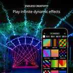 Twinkly Strings 400 LED RGB, LED Light String for in- and Outdoor, Smart LED Lights, Mappable LEDs, Compatible with Alexa and Google Home, IP44, Green Wire, 105ft