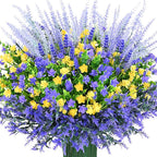 Artificial Plants Outdoor, 20PCS Artificial Flowers, UV Resistant Fake Flowers, Faux Flowers for Outdoor Planters for Front Porch Pot Decor