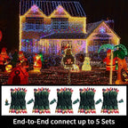 LAMPHOME Super-Bright Extendable Multi Christmas Lights Decoration 100Lights 19.6ft UL Certified Mini Bulb String Lights Set for Outdoor Christmas Tree Garden Holiday Party Patio Wedding Garland Decor