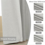 KangBang 60 Inch Wide Blackout Curtains for Living Room, Warm Light Grey Black Out Curtains Thermal Insulated Window Treatment Energy Efficient Drapes 60 by 108 Inches Length,2 Panels Set