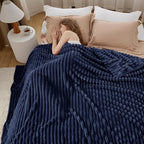 Bedsure GentleSoft Blue Fleece Blanket for Couch - Cozy Soft Blankets for Women, Cute Small Throws for Girls, 108x90 Inches