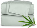Queen Sheets by Pure Bamboo, Genuine 100% Organic Viscose Derived from Bamboo Bed Sheet Set, Luxuriously Soft & Cooling, Double Stitching, Lifetime Quality Promise (Queen, Sea Glass)