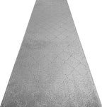 Custom Size Modern Runner Rug Carpet for Hallway Entryway Foyer Kitchen, Slip Resistant Latex Rubber Backed 31 inch Wide X Customized Length, Clouds Grey, 31 inch X 19 feet