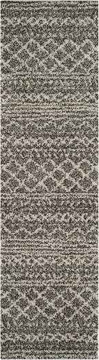 SAFAVIEH Arizona Shag Collection Runner Rug - 2'3" x 10', Brown & Ivory, Moroccan Design, Non-Shedding & Easy Care, 1.6-inch Thick Ideal for High Traffic Areas in Living Room, Bedroom (ASG741B)