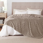 Bedsure GentleSoft Mocha Meringue Fleece Blanket for Couch - Cozy Soft Blankets for Women, Cute Small Throws for Girls, 108x90 Inches