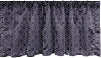 Ambesonne Navy Blue Window Valance, Geometric Dotted Pattern Design with Abstract Ogee Shapes Grid Ornament Tile, Curtain Valance for Kitchen Bedroom Decor with Rod Pocket, 54" X 12", Dark Blue Tan