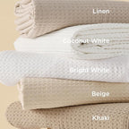 Bedsure Cotton Duvet Cover Twin - 100% Cotton Waffle Weave Khaki Duvet Cover Twin Size, GentleSoft™ and Breathable Tan Bedding Set for All Season, 2 Pieces, 68"x90"