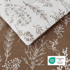 Bedsure Queen Comforter Set - Brown Bed Set, 3 Pieces Cute Floral Bedding, 1 Soft Reversible Botanical Flowers Comforter and 2 Pillow Shams