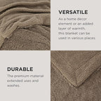 Bedsure GentleSoft Fluffy Light Chocolate Brown Throw Blanket, Brown Decor Cozy Gifts for Women Men, Soft Fuzzy Sherpa Fleece Plush Thick Warm Furry Faux Fur Throw Blanket for Couch, Bed, 50x60