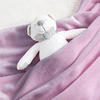 Bedsure GentleSoft Bedding Fleece Blanket for Girls and Boys - Soft Cozy Cute Small Throw Blankets for Travel, 43x55 Inches, Lilac