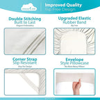 DREAMCARE Twin XL Sheet Sets – 3pcs Cooling Sheets – up to 15” Deep Pocket Twin XL Sheets Set – Hotel Luxury Sheets & Pillowcases – Superior Softness 100% Fine Microfiber with Side Pocket – Ivory