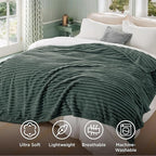 Bedsure GentleSoft Mallard Green Fleece Blanket for Couch - Cozy Soft Blankets for Women, Cute Small Throws for Girls, 108x90 Inches