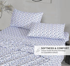 RUVANTI Flannel Sheets Full Size - 100% Cotton Double Brushed Bed Sheets Set, Deep Pockets 16 Inches, All Seasons Breathable & Extra Soft Full Sheets, Warm & Cozy, 4 Piece, Snow Flake Grey