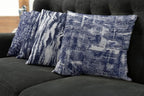 Ambesonne Vintage Throw Pillow Cushion Case Pack of 4, Abstract Grunge Effect Brushstrokes and Waving Striping Stains Paisley Drops, Modern Accent Double-Sided Digital Printing, 24", Violet Blue White