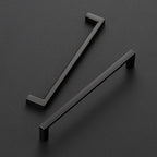 Ravinte 5 Pack Matte Black Cabinet Pulls, 6-1/4 Inch (160mm) Hole Center Slim Kitchen Handles, Square Drawer Pulls for Cabinets & Cupboards, Hardware