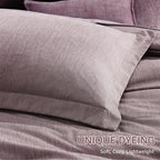Monbix King Size Comforter Set, Lilac King Size Bedding Set Reversible, King Comforter Set 7 Pieces, Cationic Dyeing Bed in a Bag with Comforter, Sheets, Pillowcases & Shams