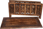Rectangular Wooden Coffee Table, Modern Wooden Coffee Table, Center Tables, Entryway Table, Living Room Table for Magazines, Books, and Plants - 36x18 Inch Burnt
