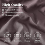 Monbix Queen Comforter Set - 7 Pieces ltalian Plum Bed in a Bag Queen Bedding Sets with Comforters, All Seasons Down Alternative Comforter Bed Set with Sheets,Pillowcases & Shams
