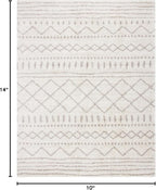 SAFAVIEH Arizona Shag Collection Area Rug - 10' x 14', Ivory & Beige, Moroccan Design, Non-Shedding & Easy Care, 1.6-inch Thick Ideal for High Traffic Areas in Living Room, Bedroom (ASG741A)