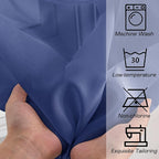 OWENIE Blue Sheer Curtains 72 Inches Long 2 Panels Set, Transparent Light Filtering Sheer Curtain Rod Pocket Clear Drapes for Living Room Bedroom Window Sliding Glass Door, Each 42 x 72 Inch
