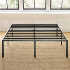 Best Price Mattress 16 Inch Metal Platform Bed Frame, Heavy Duty Steel Slats, Black, Full (SPSC-16BK-F)