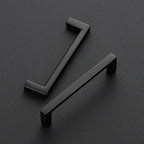 Ravinte 10 Pack Matte Black Cabinet Pulls, 3-3/4 Inch (96mm) Hole Center Slim Kitchen Handles, Square Drawer Pulls for Cabinets & Cupboards, Hardware
