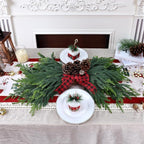 36 Pcs Christmas Greenery Pines Branch Pine Branches Artificial Green Pine Stem - Real Touch for Vase DIY Crafts Flower Arrangement Home Indoor Christmas Decor(18 Inch)