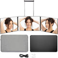 3 Way Mirror, Three Way Mirror for Braiding Hair & Hair Styling, LED Mirror, 360 View