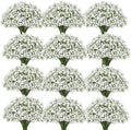 80 Pcs Babys Breath Artificial Flowers Bulk, Real Touch Fake White Babies Breath Flowers, Faux Gypsophila Bouquet for Wedding Home Decor Floral Arrangement
