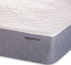 Amazon Basics Memory Foam Mattress, Medium Firm, Cooling Gel, Full Size Mattress, CertiPUR-US® Certified Foam, 75 x 54 x 10 inches, White/Gray