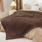 Bedsure GentleSoft Fondue Fudge Fleece Blanket for Couch - Cozy Soft Blankets for Women, Cute Small Throws for Girls, 108x90 Inches