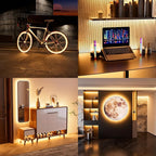 PAUTIX 5V USB COB LED Strip Light 6.56ft/2m 1200lm, Dimmable 640LEDs 2700K Warm White CRI90+ with RF Remote TV Backlight,Flexible Under Cabinet Tape Light for Bedroom,Kitchen,Home DIY Lighting