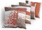 Ambesonne Grunge Throw Pillow Cushion Case Pack of 4, Abstract Design Simplistic Minimal Stripes Brushstrokes Contemporary, Modern Accent Double-Sided Digital Printing, 20", Taupe Paprika and Rose