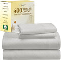 California Design Den Printed King Size Sheets Set - Luxury 400 Thread Count Sateen, Natural 100% Cotton Sheets, Deep Pockets, Cooling and Durable Bedding Set - Taupish-Sage Crosshatch