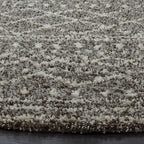 SAFAVIEH Arizona Shag Collection 5'1" Round Brown / Ivory ASG741B Moroccan Non-Shedding Living Room Bedroom Dining Room Entryway Plush 1.6-inch Thick Area Rug