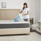 4" SealyChill™ Gel + Comfort Memory Foam Mattress Topper with Pillowtop Washable Allergen Resistant Cover, Queen (F02-00161-QN0), White