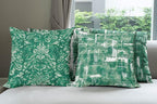 Ambesonne Vintage Throw Pillow Cushion Case Pack of 4, Abstract Grunge Effect Brushstrokes and Waving Striping Stains Paisley Drops, Modern Accent Double-Sided Digital Printing, 20", Forest Green