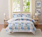 Floral Comforter Set King Size with Sheets Bed in a Bag – Deep Pocket Fitted Sheet with Elastic Corners, Cozy Comforter, Pillowcases & Shams – Soft Microfiber All Season Bedding – Machine Washable