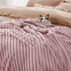 Bedsure GentleSoft Pink Fleece Blanket for Couch - Cozy Soft Blankets for Women, Cute Small Throws for Girls, 60x80 Inches