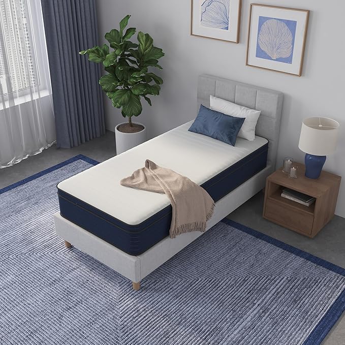 NapQueen Twin-XL Size, 12 Inch New Victoria Hybrid Cooling Gel Infused Pocket Spring and Memory Foam Mattress, Bed in a Box, CertiPUR-US Certified