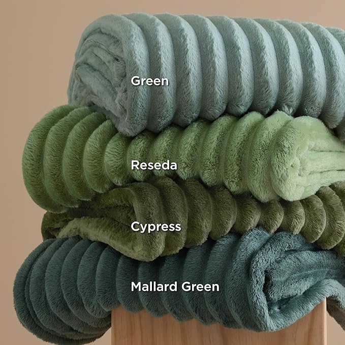 Bedsure GentleSoft Cypress Fleece Queen Blanket for Couch - Cozy Soft Blankets for Women, Cute Small Throws for Girls, 90x90 Inches