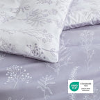 Bedsure Queen Comforter Set - Lavender Bed Set, 3 Pieces Cute Floral Bedding, 1 Soft Reversible Botanical Flowers Comforter and 2 Pillow Shams